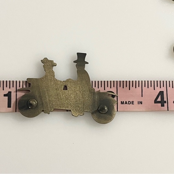 Tandem Bike Brooch Golden Bronze Color With 2008 - Picture 8 of 11